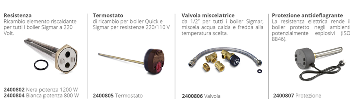 QUICK - BOJLER  serija SIGMAR TERMOINOX 20/40/60 Lit* - Slika 3
