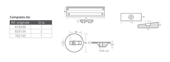 ANODE KIT ZA MERCURY VERADO 4 / OPTIMAX - Slika 2