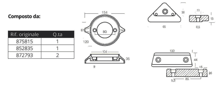 ANODE KIT ZA VOLVO 290 ° C - Slika 2