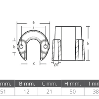 ANODA ZA YANMAR TRIM OR.REF.196350-07360 - Slika 2