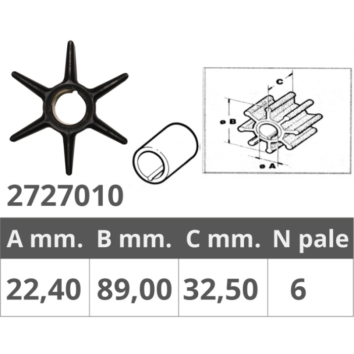 MERCRUISER / HONDA / MARINER / MERCURY - IMPELER ALFA II