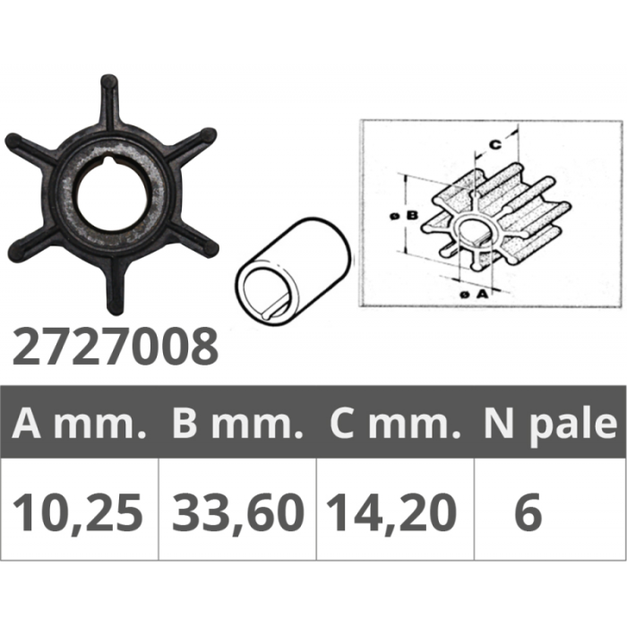 TOHATSU 2 / 4T - MERCURY 2T  -   IMPELER
