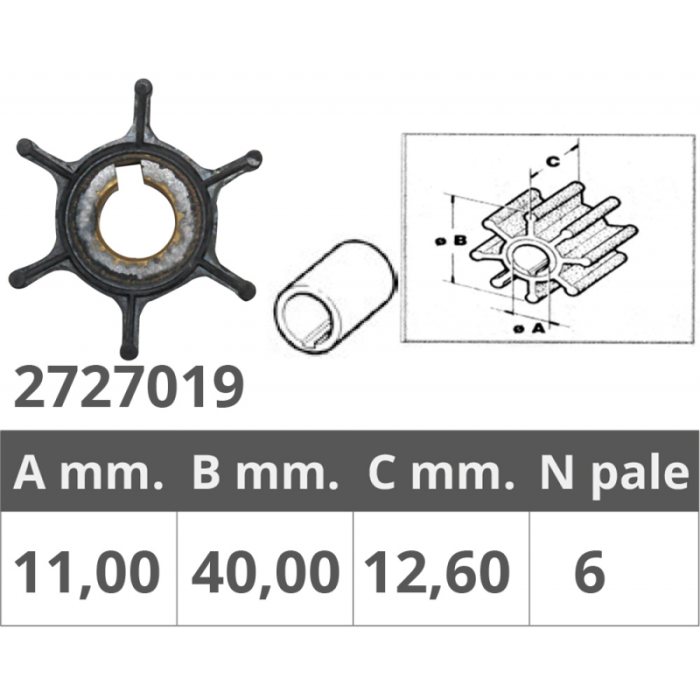 PARSUN /YAMAHA / MARINER / SELVA - IMPELER