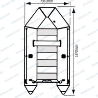 GS MARINE - ČAMAC NA NAPUHAVANJE 200 GS SIVO/PLAVI* - Slika 3