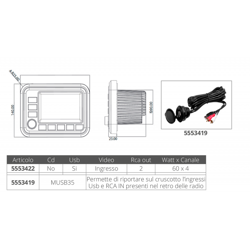 BOSS MARINE RADIO MGV550B DASHBOARD Prodaja nautičke opreme za