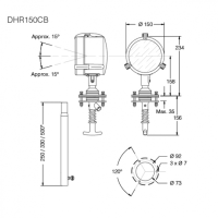 DHR - 150CB LED PROJEKTOR Ø MM.150* - Slika 2