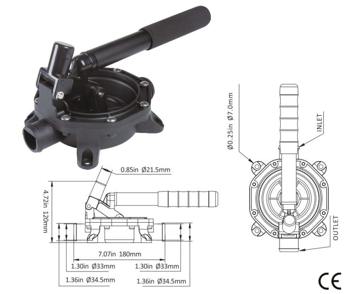 SEAFLO - RUČNA MEMBRANSKA PUMPA - popust - 40%