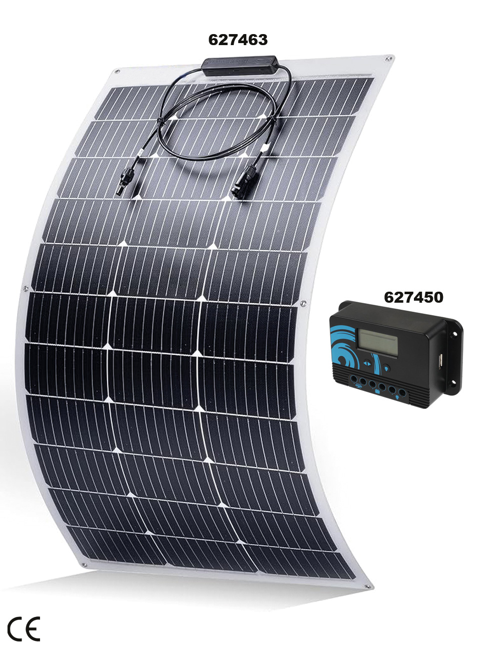SEAFLO - 100W POLUMAGLASIVI SOLARNI PANEL - popust -40%