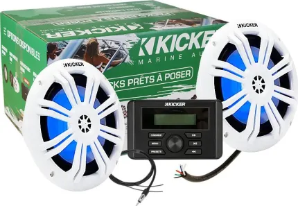 KICKER MARINE -  Visual Audio paket – KMC3 i HP 6,5" LED